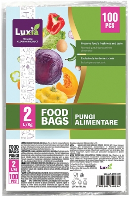 Pungi alimentare rezistente Luxia, 2 kg, 100 buc/set